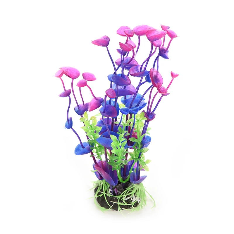 1Pcs New Purple/Green Artificial Water Plant For Fish Tank Aquarium Decoration Best Deal | Дом и сад