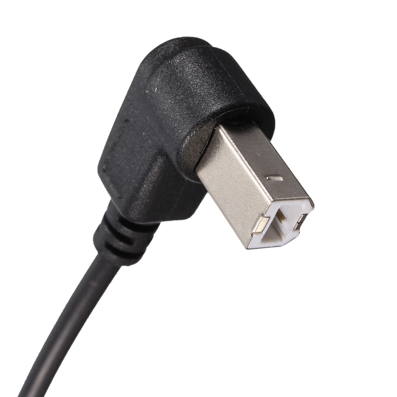 LEORY 50 см USB2.0 локоть B мужчин и женщин кабель usb Тип B провода разъем Принтер Панель Крепление удлинитель винт отверстие разъем