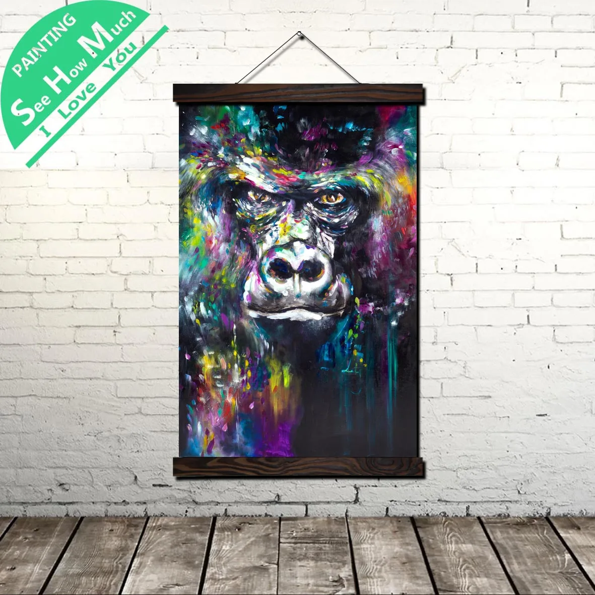 

Рисунок на холсте «орангутан на масляной ПРОКРУТКЕ», ВИНТАЖНЫЙ ПЛАКАТ и принты, настенные художественные картины, украшение для гостиной, с...