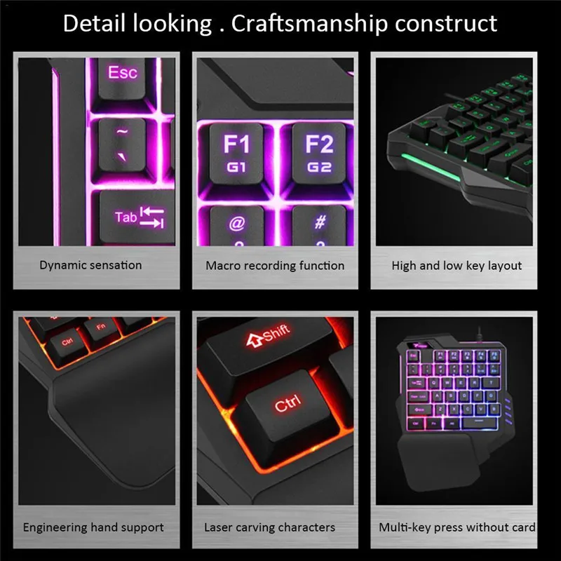 Игровая клавиатура Centechia RGB с подсветкой механическая игровая Проводная для