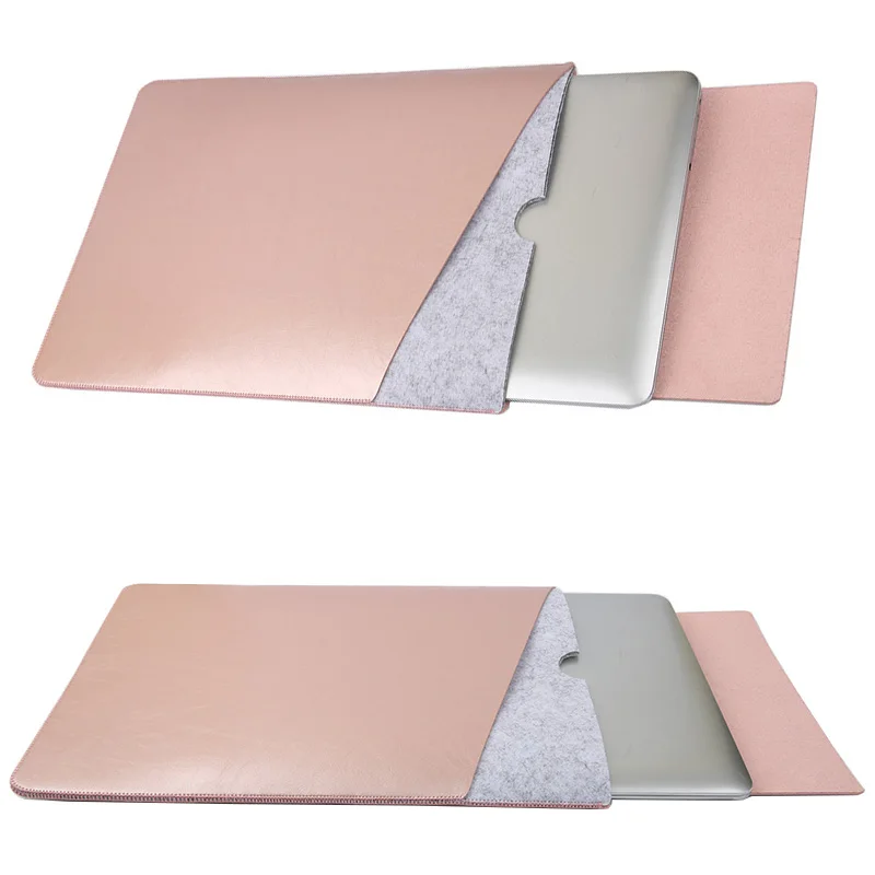 Сумка для ноутбука Мягкий кожаный чехол MacBook Pro retina & Air 12 13 15 двойной карман с