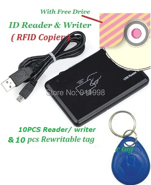 10pccs Новый USB 125 кГц RFID считыватель идентификационная карта копир копировальная