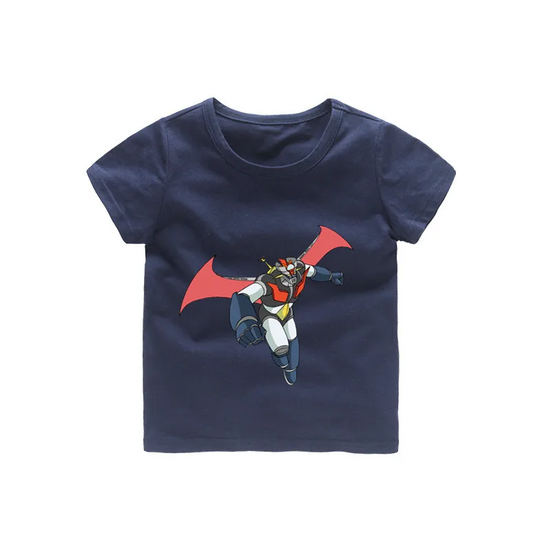 От 2 до 12 лет дети Mazinger Z футболка для маленьких девочек Летнее платье с героями мультфильмов, топы для детей, большая Повседневная одежда b250