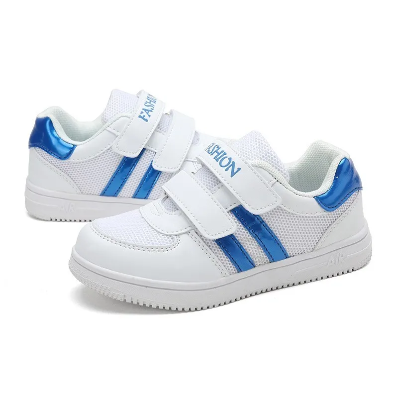 Kid Running Shoes White Sneakers For Boys Sport Shoes Pu Leather Tenis Infantil Girls Footwear Velcro Casual Chaussure Enfant