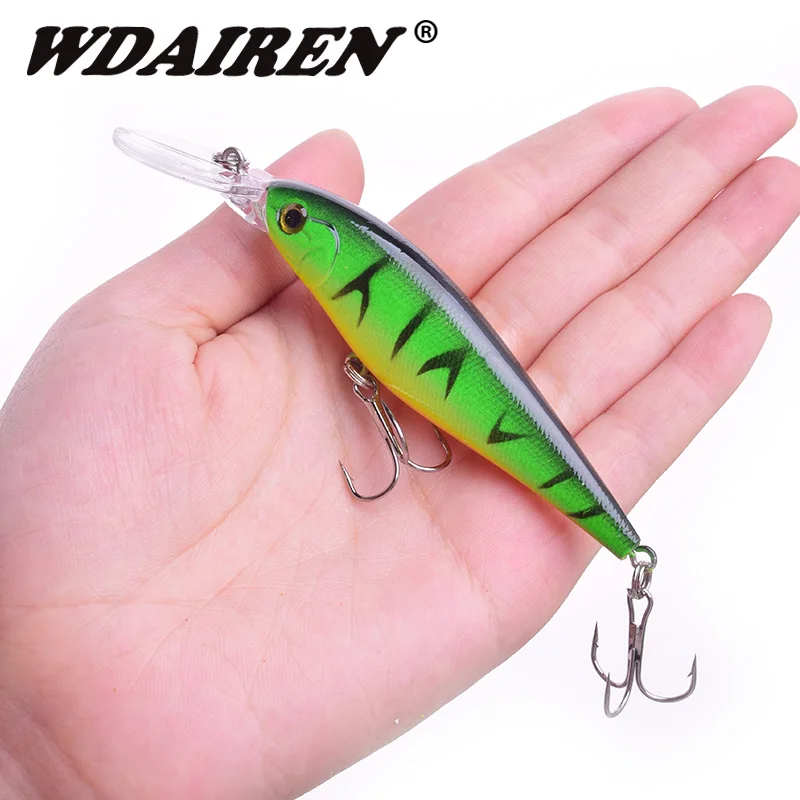 WDAIREN Flaoting Minnow приманки для ловли рыбы на высоком каблуке 11 см 10g глубокое