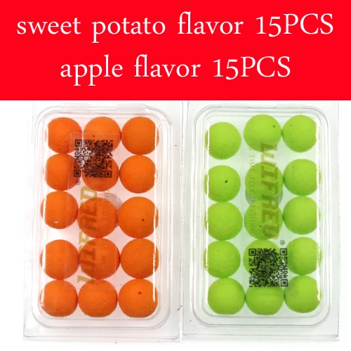 30PCS 15 шт./30 шт. 12 мм ловля карпа всплывающие приманки Boilies кукурузные яблоки клубника сладкий картофель вкус придирки приманки - Цвет: 30PCS