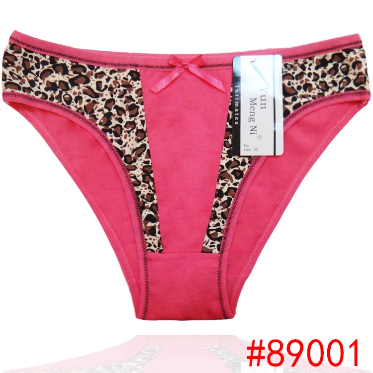 Новинка 2015 леопардовое хлопковое бикини короткие женские трусики тянущиеся