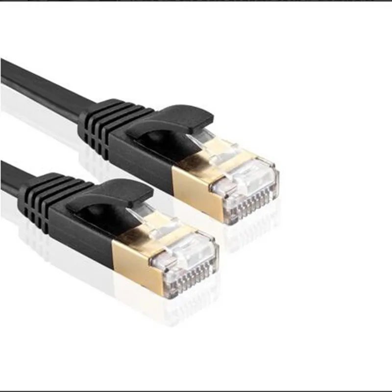 LBSC Cat7 Ethernet плоский Соединительный сетевой кабель экранированный (STP) с Snagless Rj45