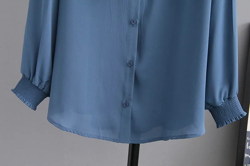 Весенне-летняя женская блузка размера плюс, 5XL, 6XL, 7XL, 8XL, обхват груди 138 см, женская блузка белого, черного, синего цветов