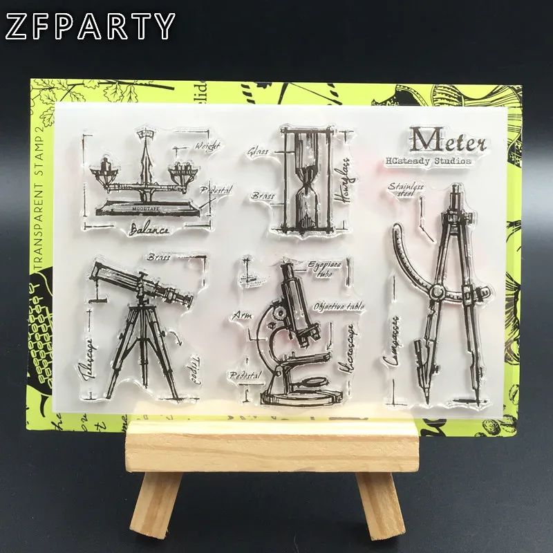 ZFPARTY измерительный инструмент прозрачный силиконовый штамп для DIY скрапбукинга/фотоальбома декоративные прозрачные штамп листы