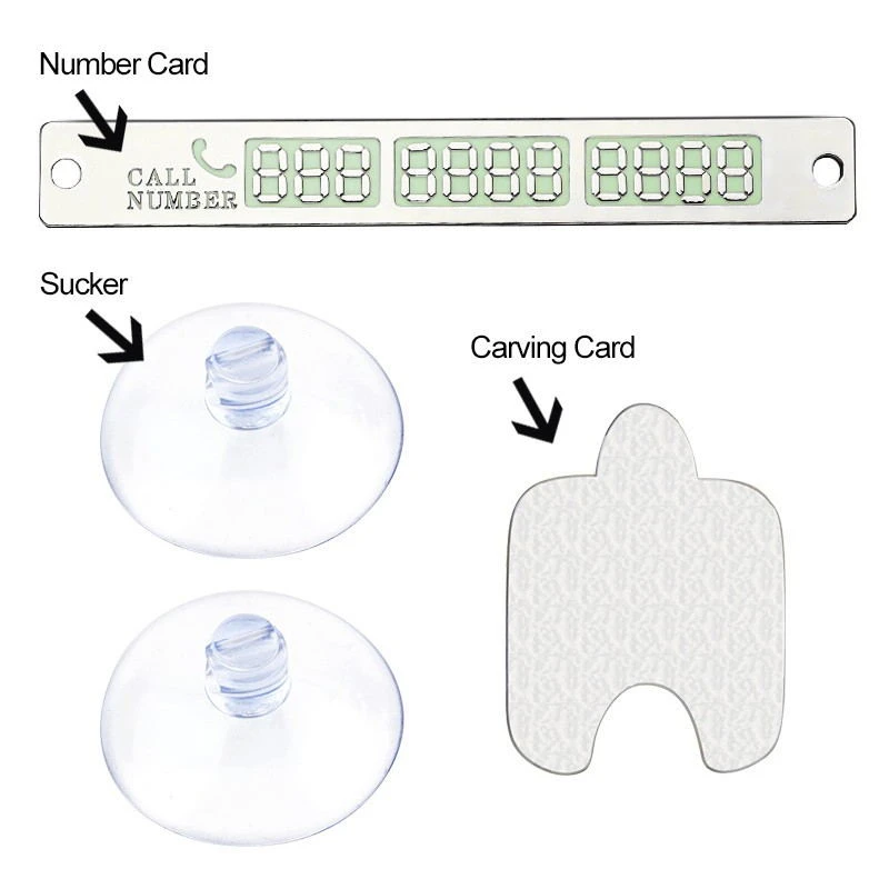 Универсальная автомобильная Ночная подсветка временная парковочная карта