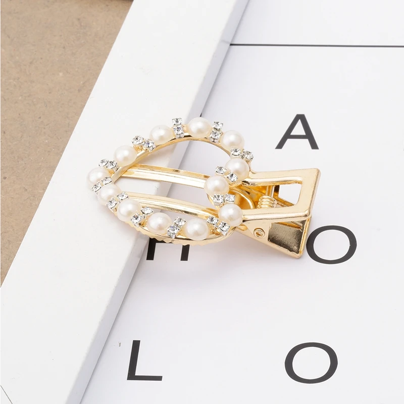Популярные корейские жемчужные бусины заколки для волос с милым сердцем
