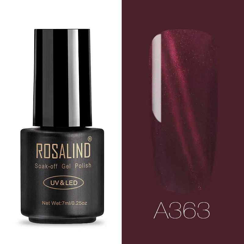 A363 ROSALIND 7 мл кошачий глаз гель лак Гибридный Полупостоянный УФ набор гель-лаков для ногтей для маникюра офф праймер белый лак для ногтей - Цвет: A363