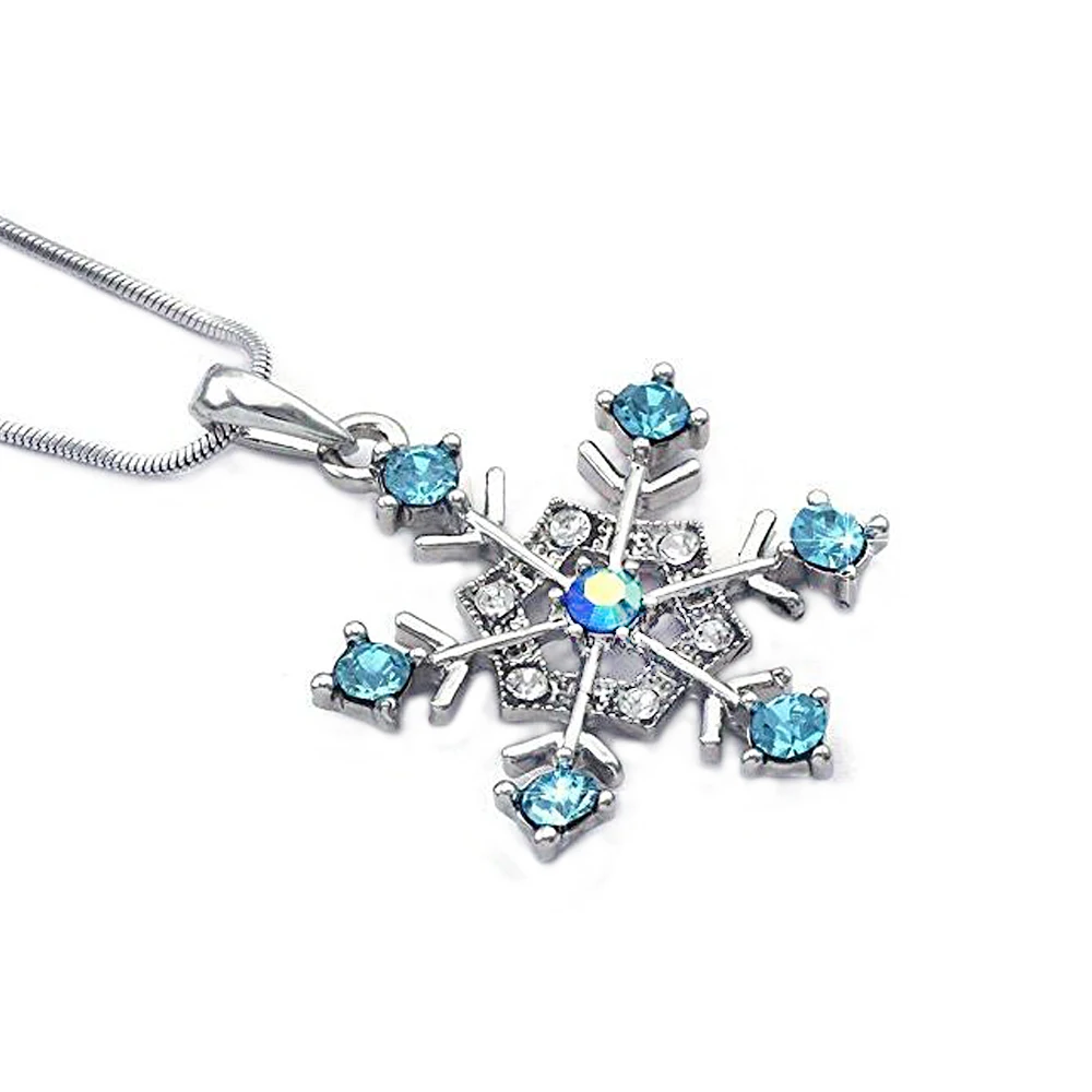 Christmas Bridesmaid Prom Wedding Jewelry Snowflake Charm Pendant Necklaces Winter Bridal Party Fashion Accessory | Украшения и