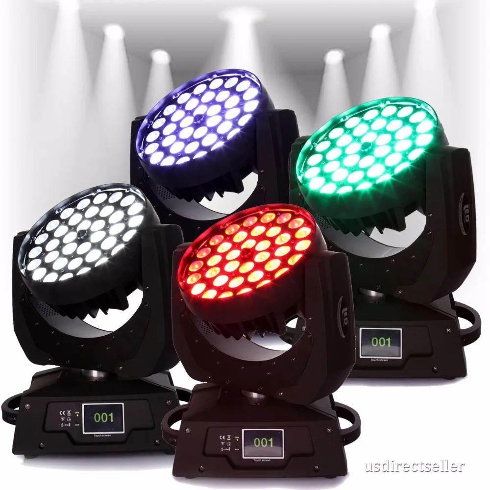 

4 шт. 36x10 Вт RGBW (4в1) LED Zoom Moving Head Wash Light DMX Stage Show Party