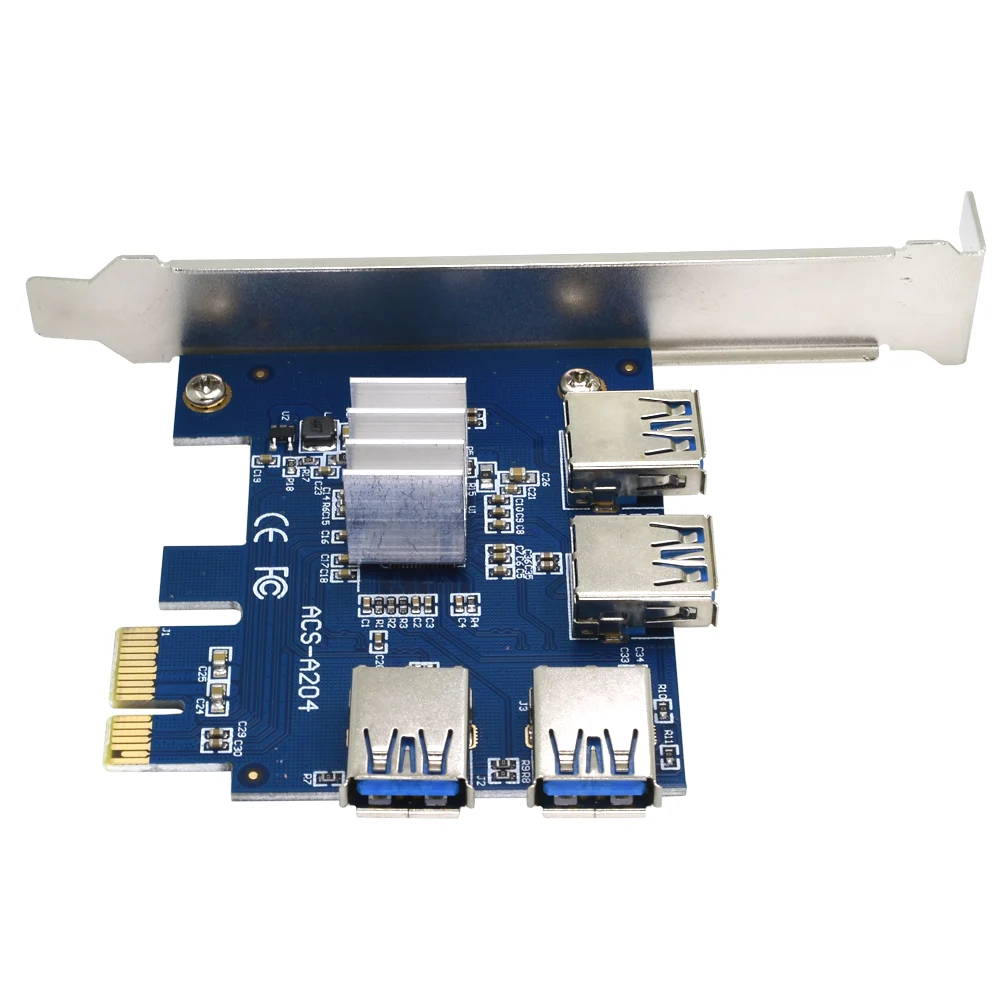 TISHRIC Add in Card PCIE 1-4 слота USB 3 0 мультипликатор Pci Express расширитель переходника 1x-16x