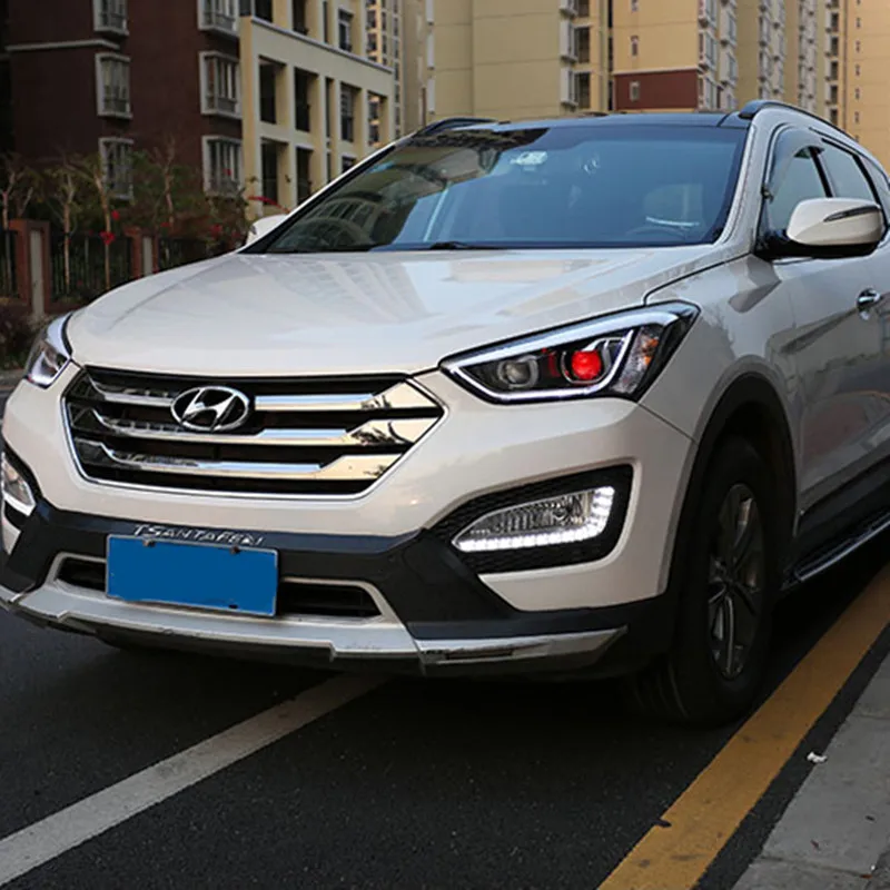 

Car Head Lamp for Hyundai Santa Fe IX45 LED Headlights DRL Bi Xenon Lens Parking Fog Lamp LED Strip Front Headlights