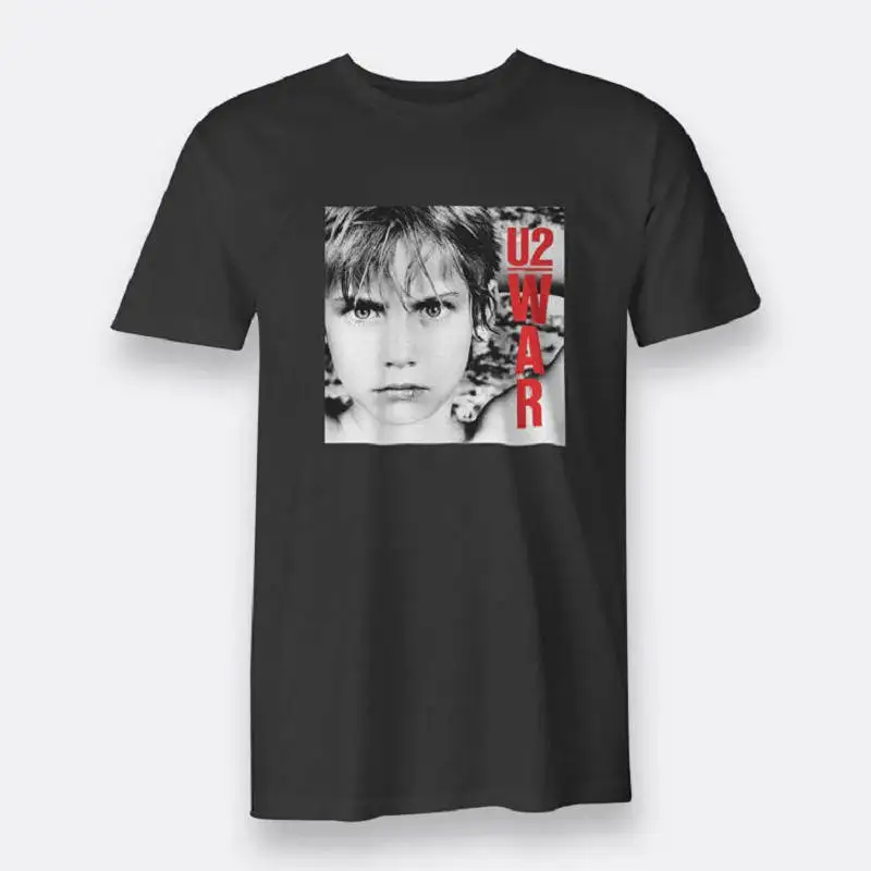 Популярные Стиль футболка Премиум Экипаж шеи U2 войны футболки с коротким рукавом