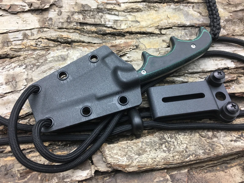 BIGONG EDC тактический нож для шеи с 9Cr18Mo полный Tang Karambit улицы фиксированным лезвием