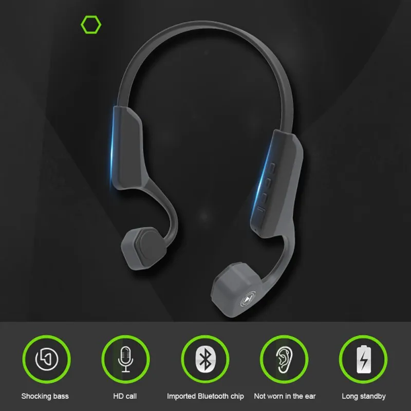 Наушники V8 с костной проводимостью беспроводная гарнитура Bluetooth 4 1 спортивные