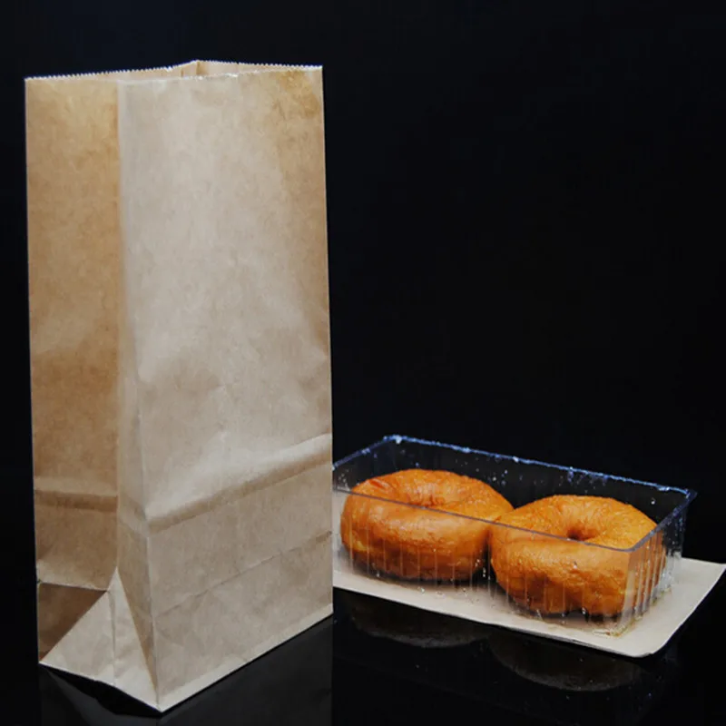 Подарочный пакет из крафт-бумаги для закусок Конфеты упаковочные мешки печенья