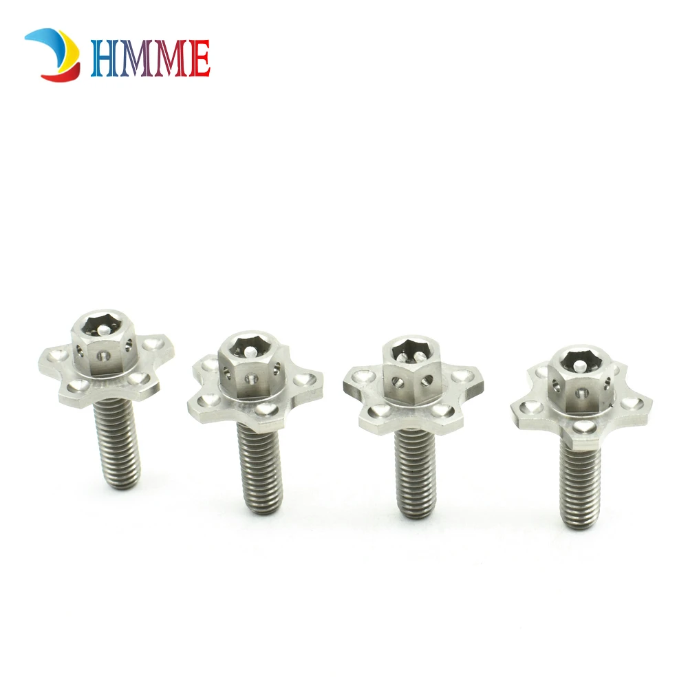 Титановые болты для мотоцикла M6 x20mm номерные знаки Ti болты синий цвет Фланцевая головка модификация автомобильного двигателя Ti крепежи