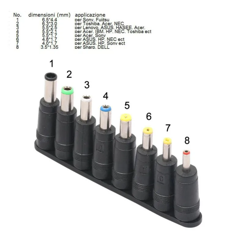 Универсальное зарядное устройство 8 в 1 адаптер питания постоянного и