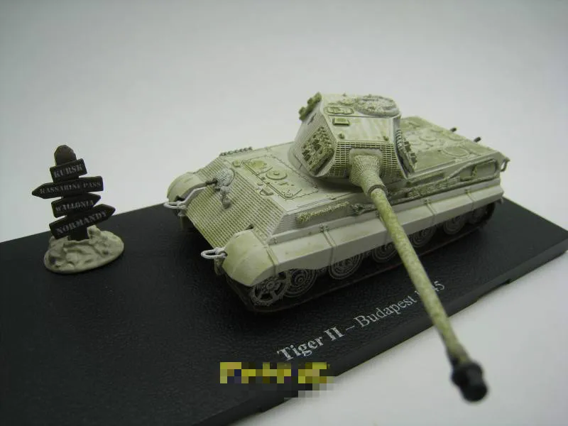 ATLAS 1/72 масштаб военная модель игрушки Tiger II Budapest 1945 литой металлический Танк модель игрушки для подарка, коллекции, украшения