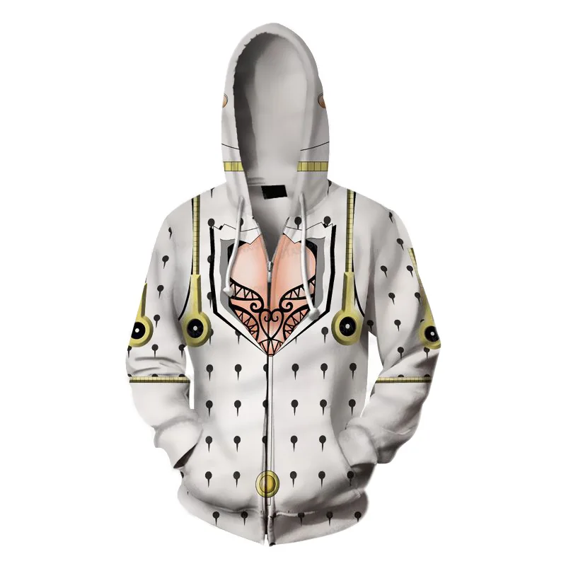 Jo Anime Hoodie Sweatshirt Kira Yoshikage Cosplay Costume Joestar Kujo Jotaro Hooded Sweater Shirt adult | Тематическая одежда и