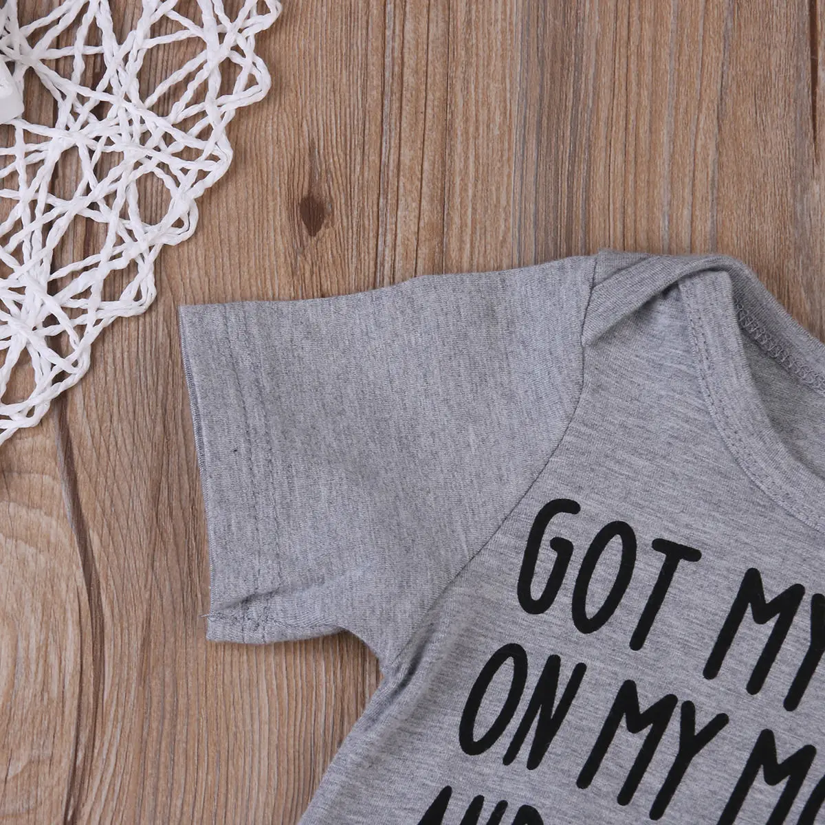 Hi Baby Store Newborn Infant Boys Girls Short Sleeve Letter Print One-Pieces Cotton Bodysuit 0-18M | Детская одежда и обувь