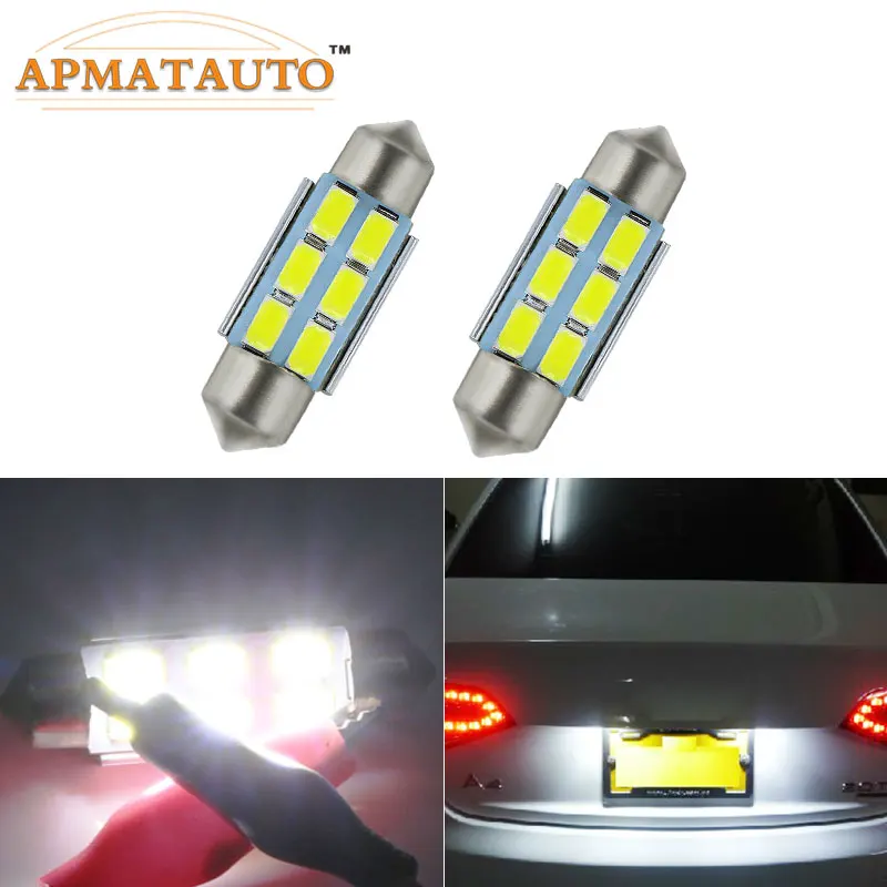 2 x 36mm No Error Number License Plate Light LED Bulb For AUDI A2 A3 8L 8P A4 B5 B6 A6 4B 4F A8 D2 TT  Q3 Q5 Q7 C5 C6 C7 S2 S4