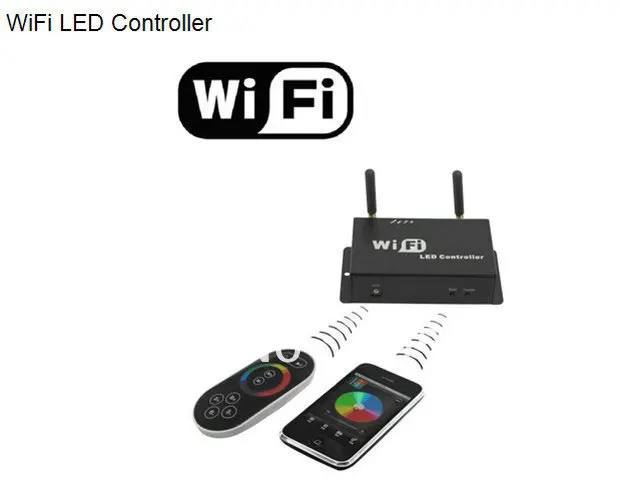WI FI RGB светодиодный Управление Осязаемый screenRF дистанционный пульт DC5 24V для Android