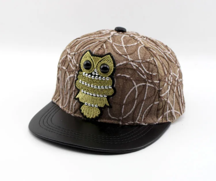 F455 подвеска в форме Совы Бейсбол Кепки для мальчиков и девочек дети Snapback стиле