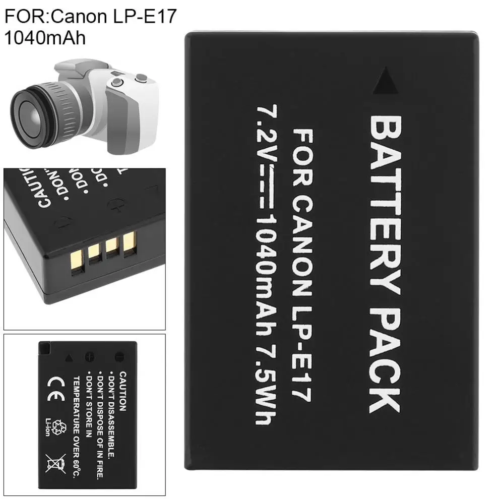 LP E17 литий ионная аккумуляторная батарея для камеры Canon EOS M3 M5 750D 760D T6i T6s 8000D Kiss X8i 1040
