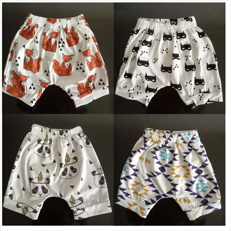 

2016 new male and female baby child cotton casual harem pants leggings triangle, arrows, pattern short pants
