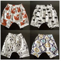 2016 new male and female baby child cotton casual harem pants leggings triangle arrows pattern short pants