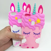 cute unicorn phone case for huawei p8 lite 2017 p9 lite 2017 p10lite 3d cartoon fundas soft silicone rubber back cover