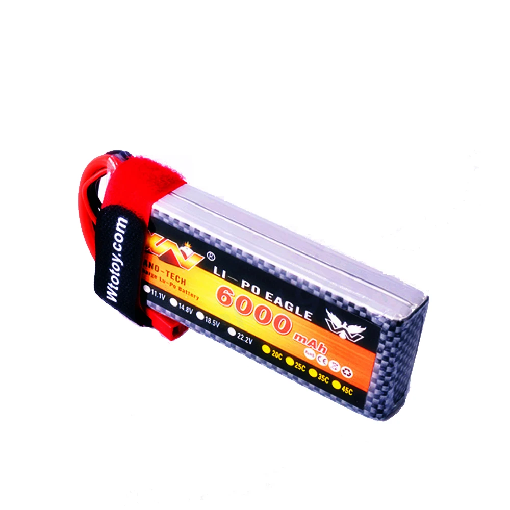 

1pcs YW RC Lipo Battery 7.4V/11.1V 6000mah 30C AKKU Batteria T Plug For Helicopter RC Model Trex 500 Traxxas Car Boat