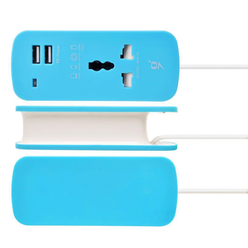 Синий Зеленый Розовый Многофункциональный 3 в 1 2.1A 2USB ЕС Великобритания США выдвижной для мобильного телефона зарядное устройство Универсальный адаптер розетка мощность полосы