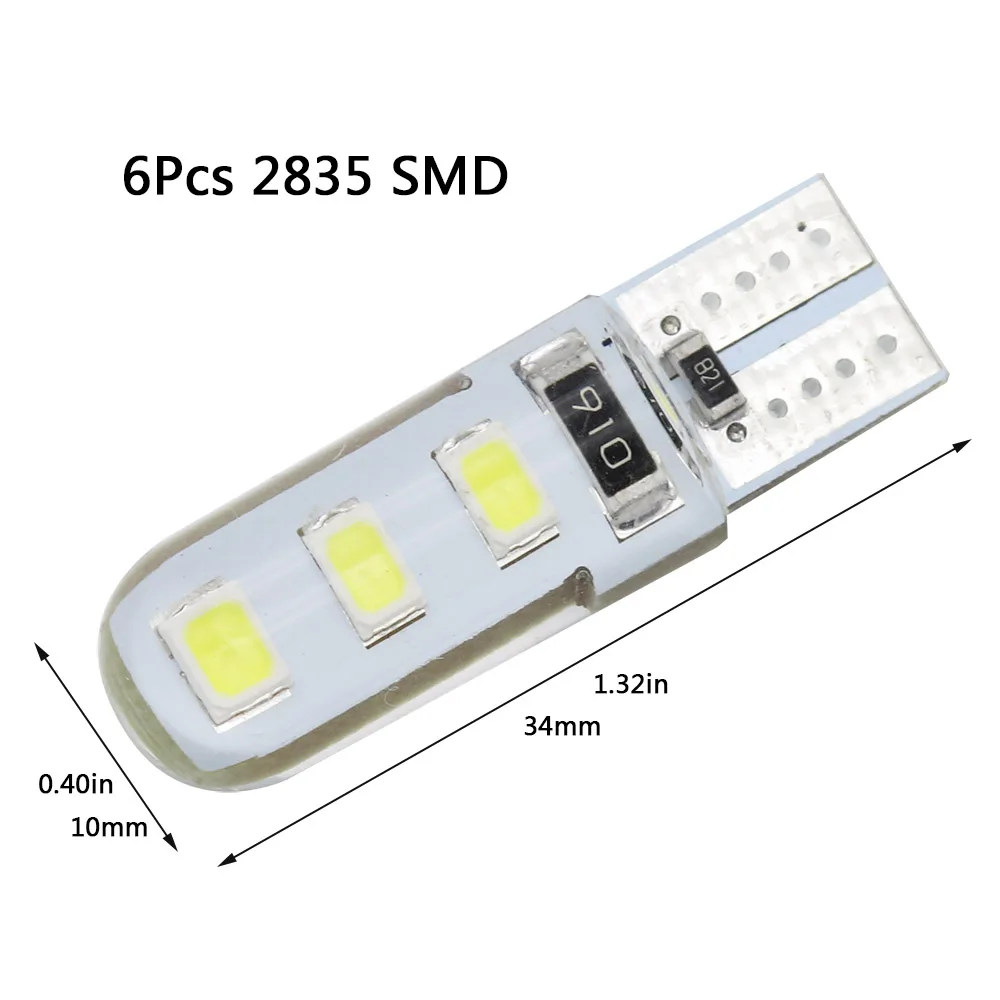 1 шт Высокое качество авто T10 автомобиль свет 2835 SMD W5W 6 светодиодный s Клин