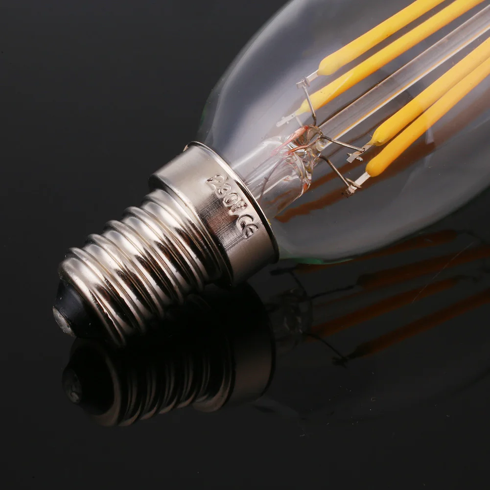 E14 4 W светодиодный COB накаливания Ретро свет лампа-свеча 220 V затемнения яркий ^ |