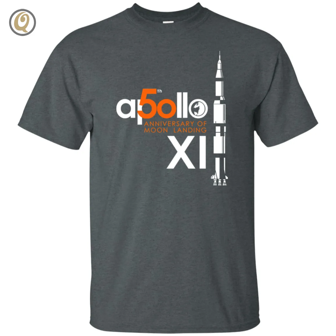 Ультрахлопковая футболка Apollo 11 50Th Anniversary летняя мужская наивысшего качества с