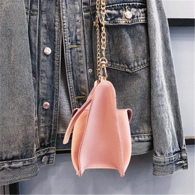 Fun Fashion Paper Crane Style PU Leather Trend Ladies Chain Bag Shoulder Crossbody Mini Messenger Clutch Handbag J3 | Багаж и сумки
