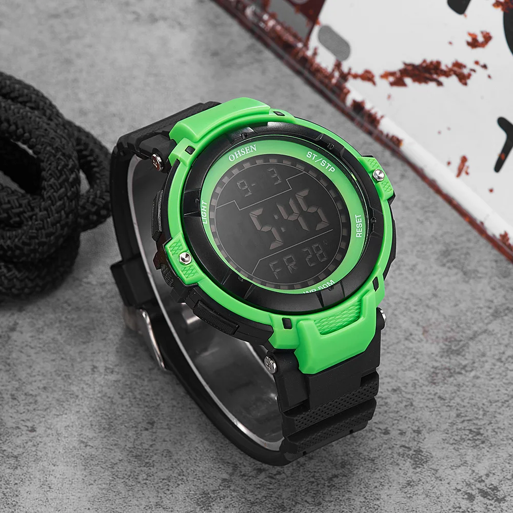 Новые Horloge модные Лидирующий бренд OHSEN светодиодные цифровые часы мужские