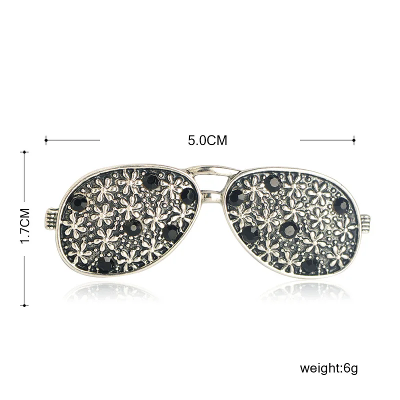 Funmor Винтажные Солнцезащитные Очки Форма Броши античный золотой цвет хрустальные