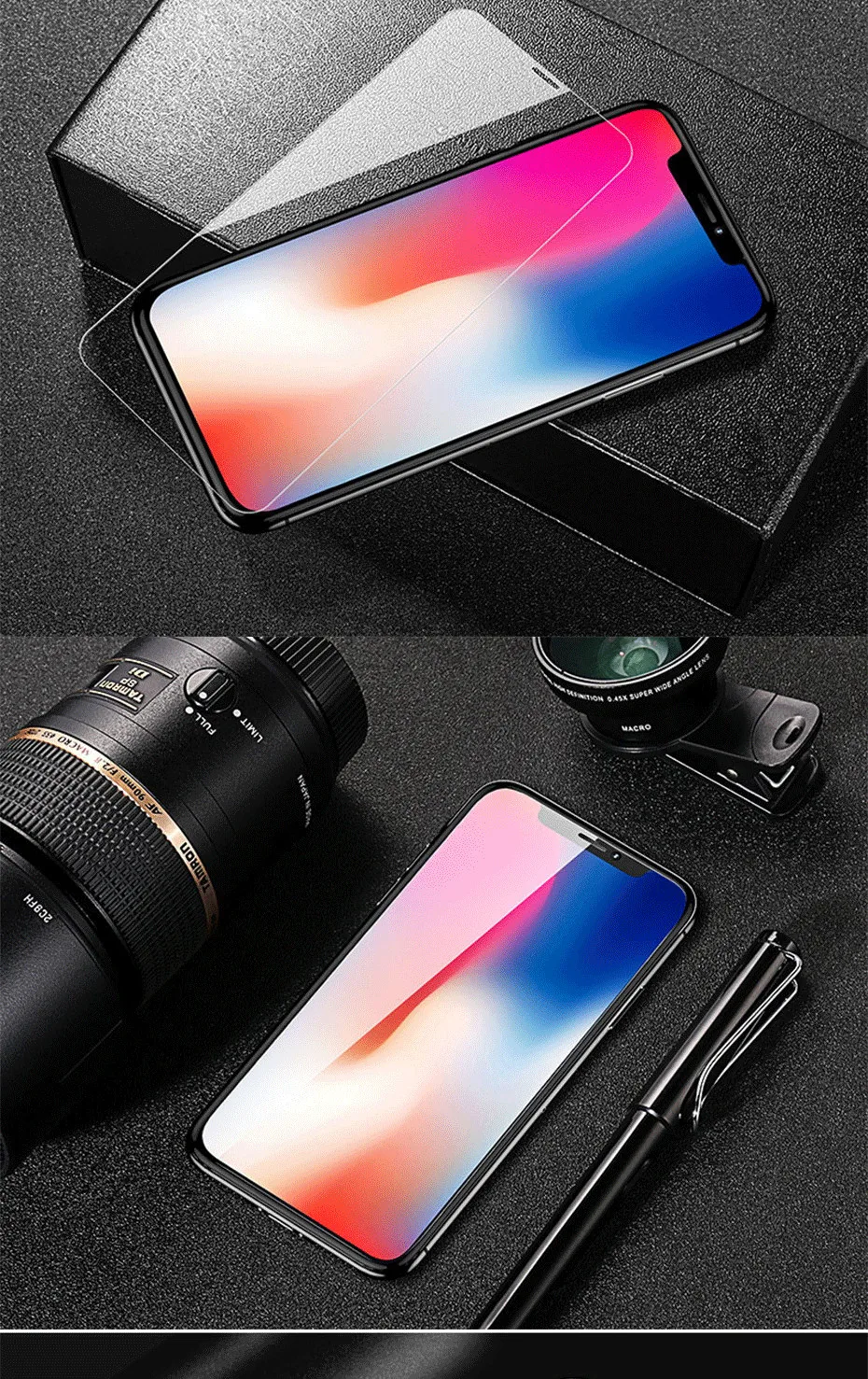 ZNP 3 шт 9H Защитное стекло для iPhone X XS Max XR 8 7 Защита экрана закаленное для iPhone 8 7 6 6s Plus 5 5S SE стекло