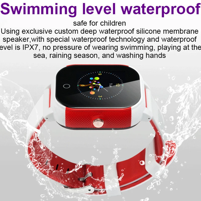 Смарт часы Детские smartband водонепроницаемые IP67 с Wi Fi большим IPS экраном GPS LBS