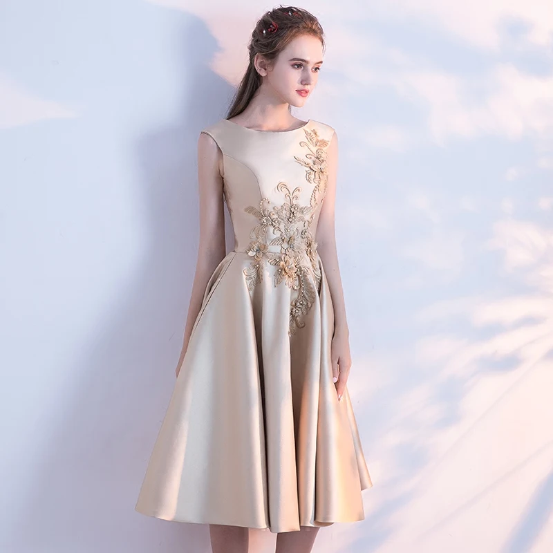 Бесплатная доставка Элегантные Короткие коктейльные платья Robe de cocktail au genou