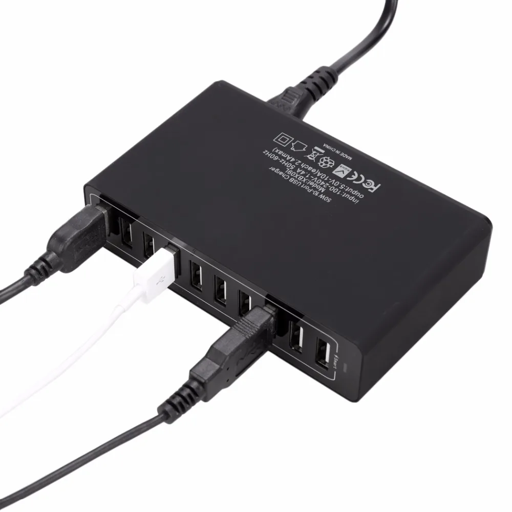 Горячая распродажа 10 А 50 Вт портов USB мощность зарядный концентратор порты и