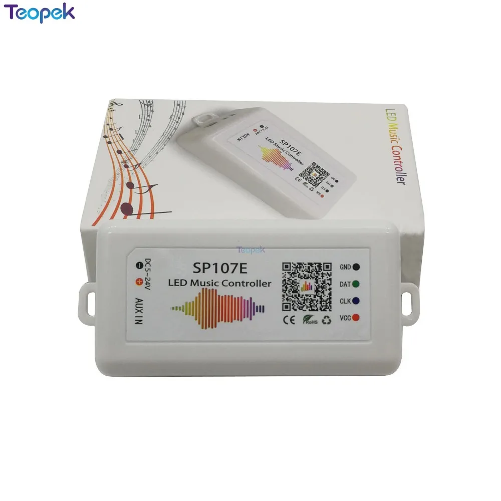 Светодиодный музыкальный Bluetooth контроллер SP107E для WS2812B WS2811 SK6812 UCS1903 LPD6803 WS2801